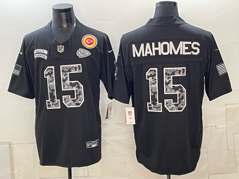 Men Kansas City Chiefs #15 Mahomes black Nike NFL Jersey 101101->san francisco 49ers->NFL Jersey
